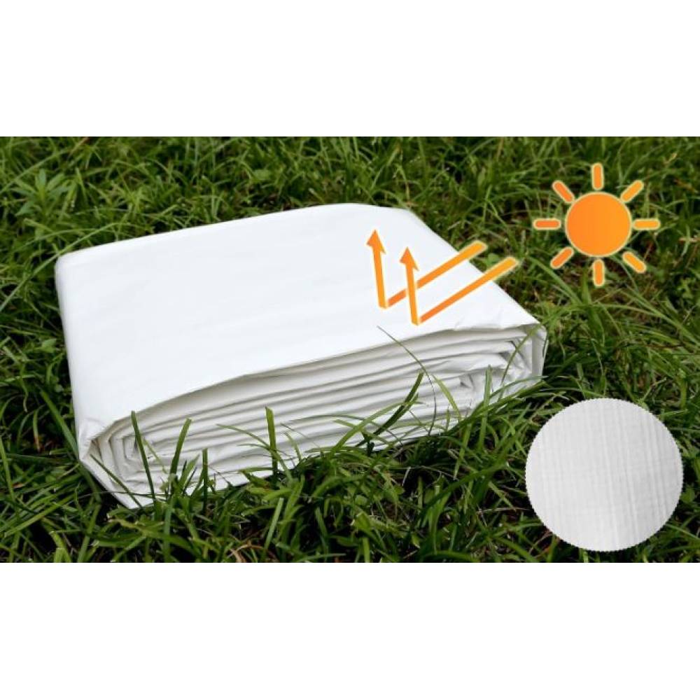 Prelata impermeabila alba 3 x 6m, 185g/mp groasa Prelata impermeabila alba 3 x 6m, 185g/mp groasa