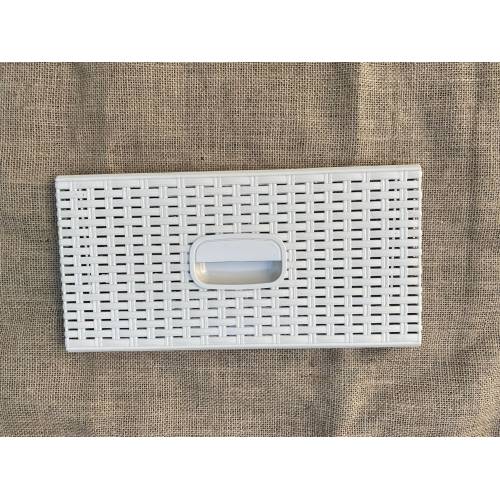 Dulap din plastic depozitare tip ratan Bej cu 4 sertare 47x38x92