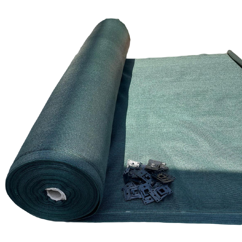 Plasa umbrire 95% gauri de prindere, 2m latime x 80m L Plasa umbrire 95% gauri de prindere, 2m latime x 80m L