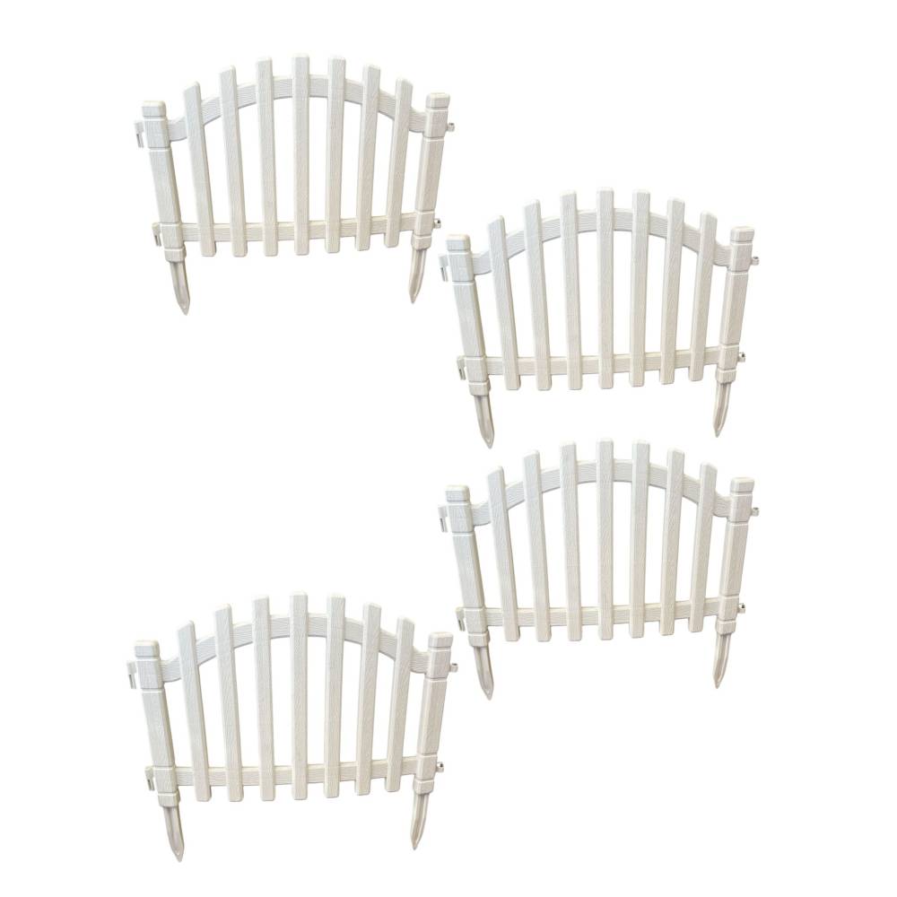 Gard decorativ din plastic pentru flori Alb, 56x40x2.5cm Gard decorativ din plastic pentru flori Alb, 56x40x2.5cm