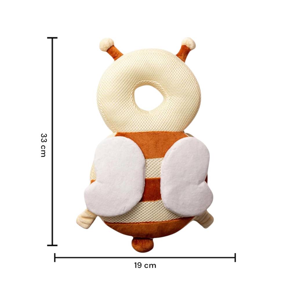 Perna Tip Rucsac pentru Protectia Capului pentru Bebelusi, Tip Albina Bej/Maro Perna Tip Rucsac pentru Protectia Capului pentru Bebelusi, Tip Albina Bej/Maro