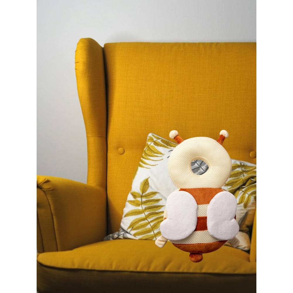 Perna Tip Rucsac pentru Protectia Capului pentru Bebelusi, Tip Albina Bej/Maro Perna Tip Rucsac pentru Protectia Capului pentru Bebelusi, Tip Albina Bej/Maro