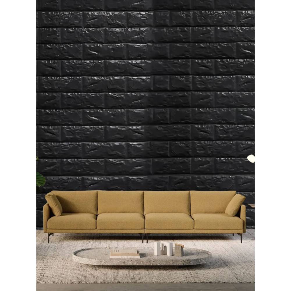 Tapet 3D autoadeziv, 35x38cm, imitatie caramida, Negru, 10buc/set Tapet 3D autoadeziv, 35x38cm, imitatie caramida, Negru, 10buc/set