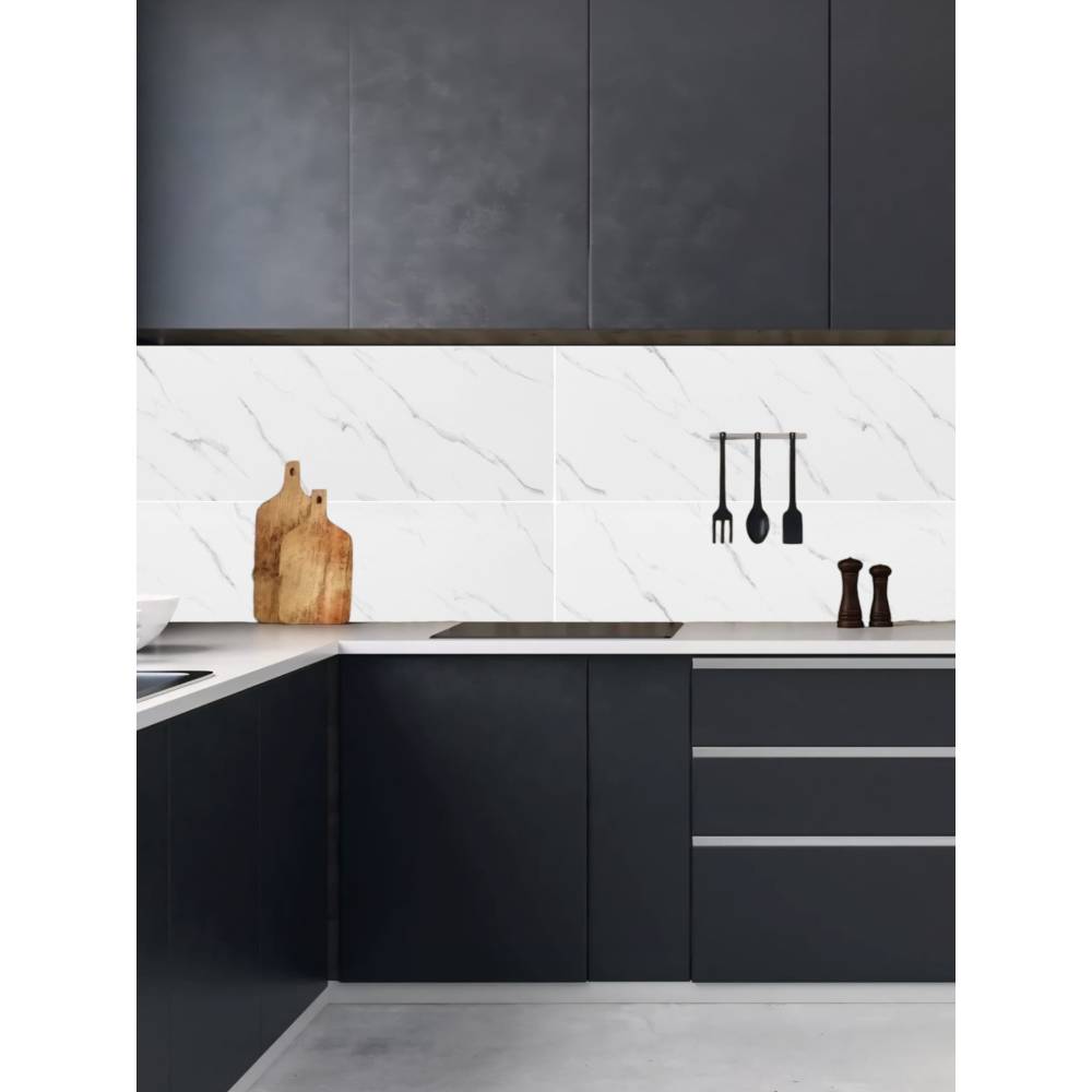 Tapet 3D autoadeziv, 60x30cm PVC, imitatie marmura, Alb, 10buc/set Tapet 3D autoadeziv, 60x30cm PVC, imitatie marmura, Alb, 10buc/set