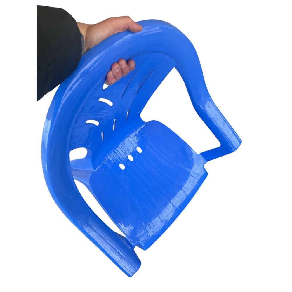 Scaun terasa din plastic albastru Scaun terasa din plastic albastru
