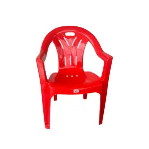 Scaun gradina din plastic rosu