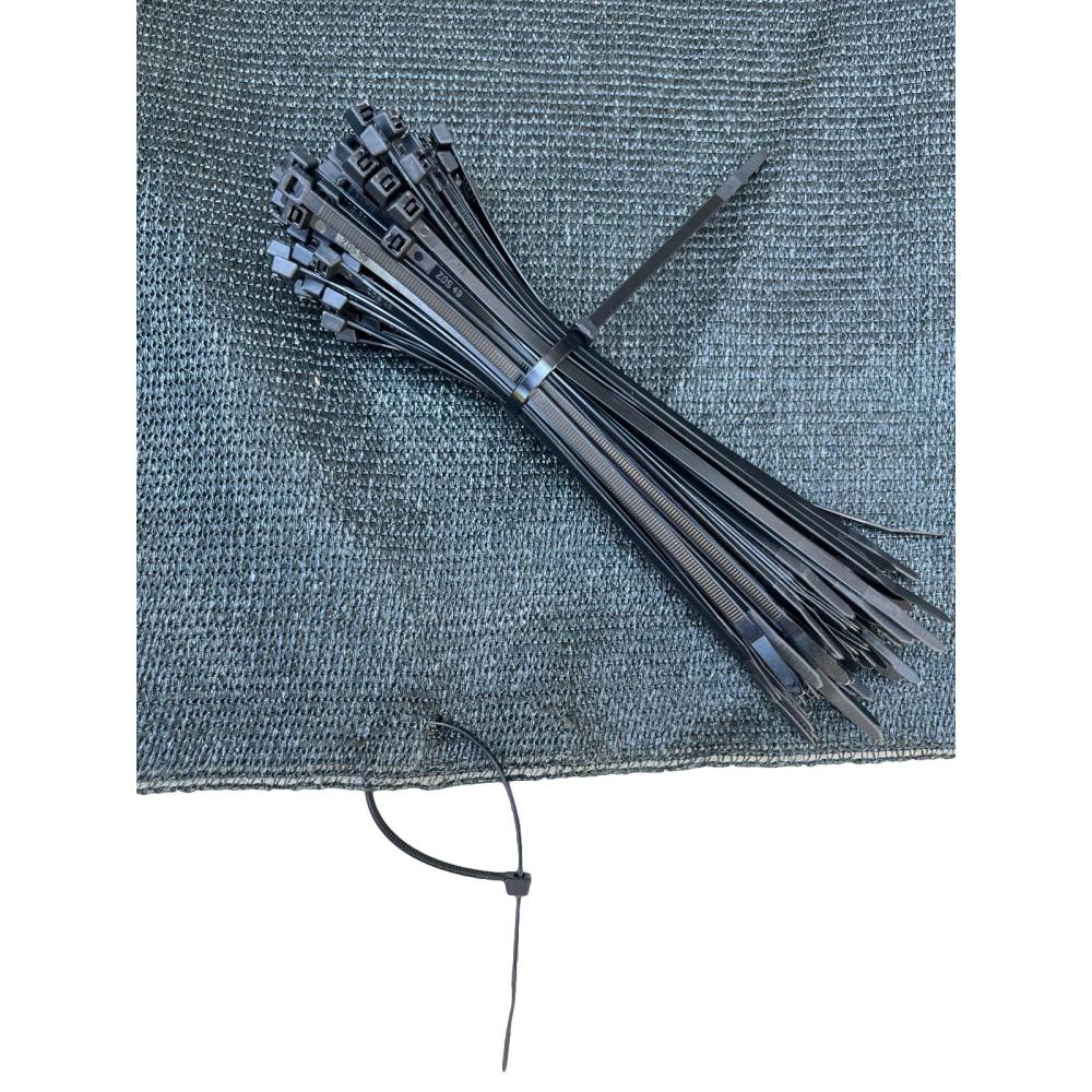 Clips fixare plasa de umbrire, 50buc + Coliere plastic negre 4x150mm, 100buc Clips fixare plasa de umbrire, 50buc + Coliere plastic negre 4x150mm, 100buc