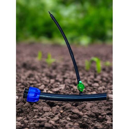 Kit irigare -Tub picurare 20cm/400m + 40 x Robinet pentru tub picurare + 40 x Garnitura cu umar + 40 x Dop pentru tub