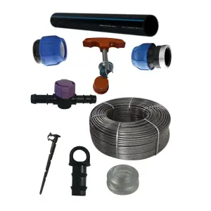 Sistem de irigare gradina complet 150mp, distanta intre picuratori 20cm 