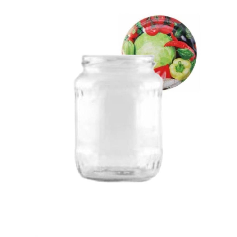 Borcan 720ml cu capac legume 82mm Borcan 720ml cu capac legume 82mm