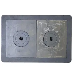 Plita soba din fonta Vesta cu rama, 74x50.5cm, 2 buc/ set