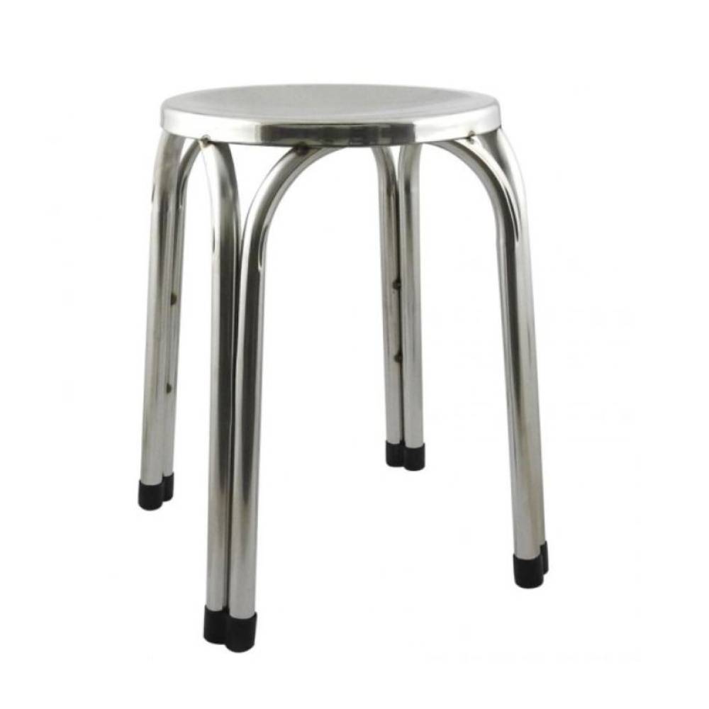Taburet inox cu picioare rezistente Taburet inox cu picioare rezistente