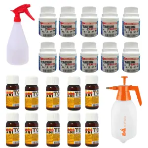 Insecticid universal anti insecte , Sanitox 40 ml x 10 +Insecticid universal Taifun 50 ml x 10+ cu Pulverizator 1 L+ Pompa 2 L