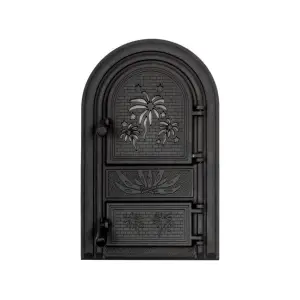 Usa soba, semineu cu geam Firework negru, fonta