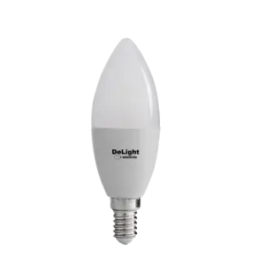 Bec Led Lumanare E14, model C37, 9W=80W, 6400K, lumina rece