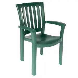 Scaun gradina clasic din plastic, verde