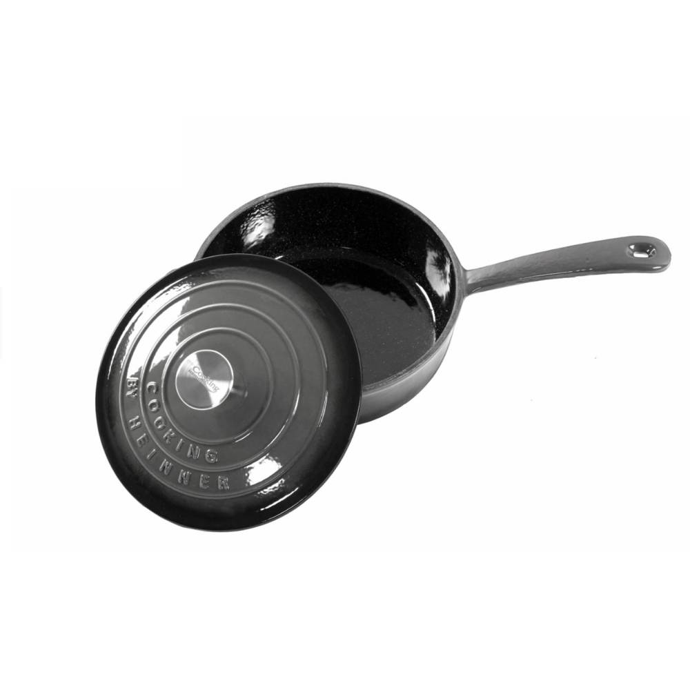 Cratita fonta emailata cu coada 2.5l Heinner, 24x8cm Cratita fonta emailata cu coada 2.5l Heinner, 24x8cm