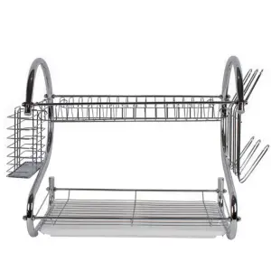 Scurgator vase cu 2 etaje 27x39x39cm, Inox