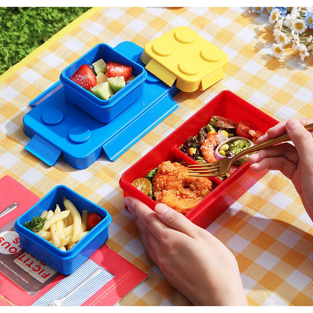 Caserole pentru pranz interactive, plastic, multicolor, 3 buc/ Set Caserole pentru pranz interactive, plastic, multicolor, 3 buc/ Set