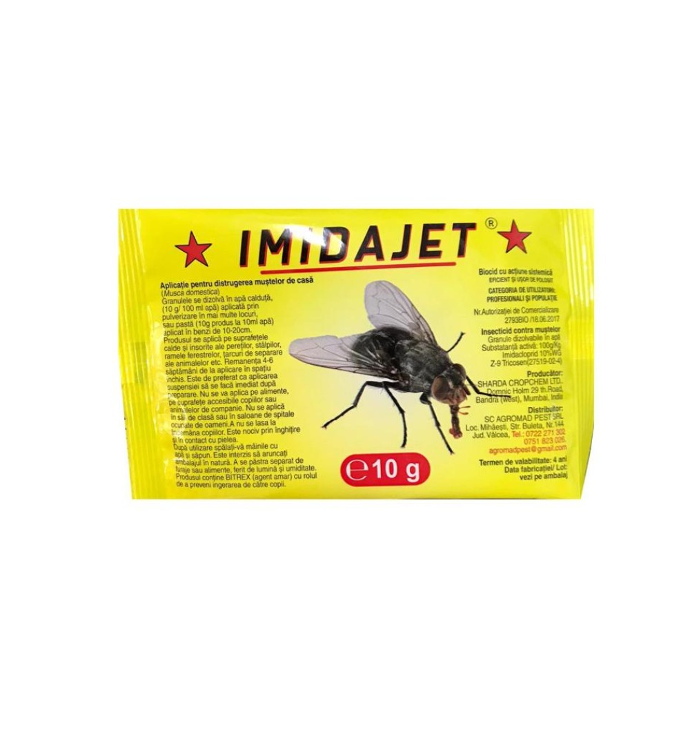 Imidajet Insecticid pentru combaterea mustelor 10 g