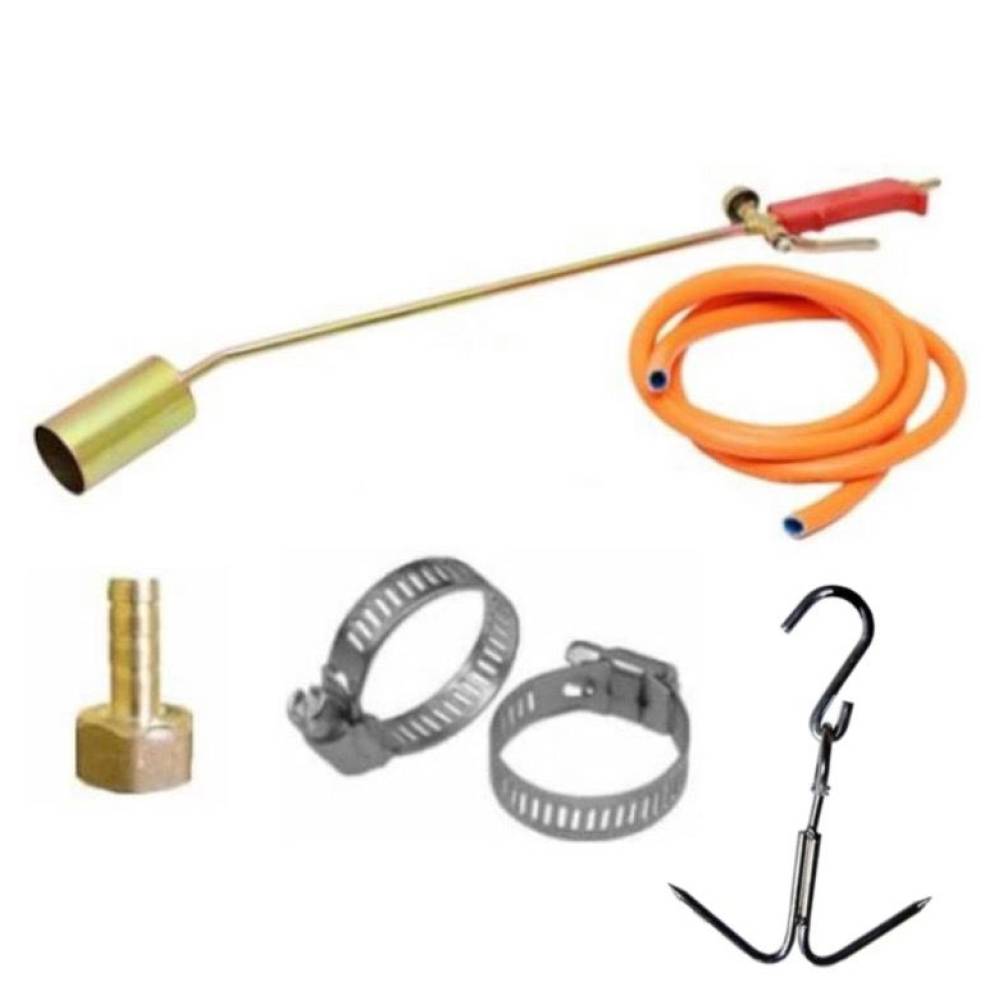 Set arzator, parlitor porc cu 5 piese Set arzator, parlitor porc cu 5 piese