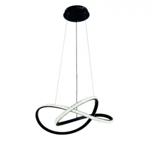 Lustra LED ajustabila, negru cu auriu 66 W