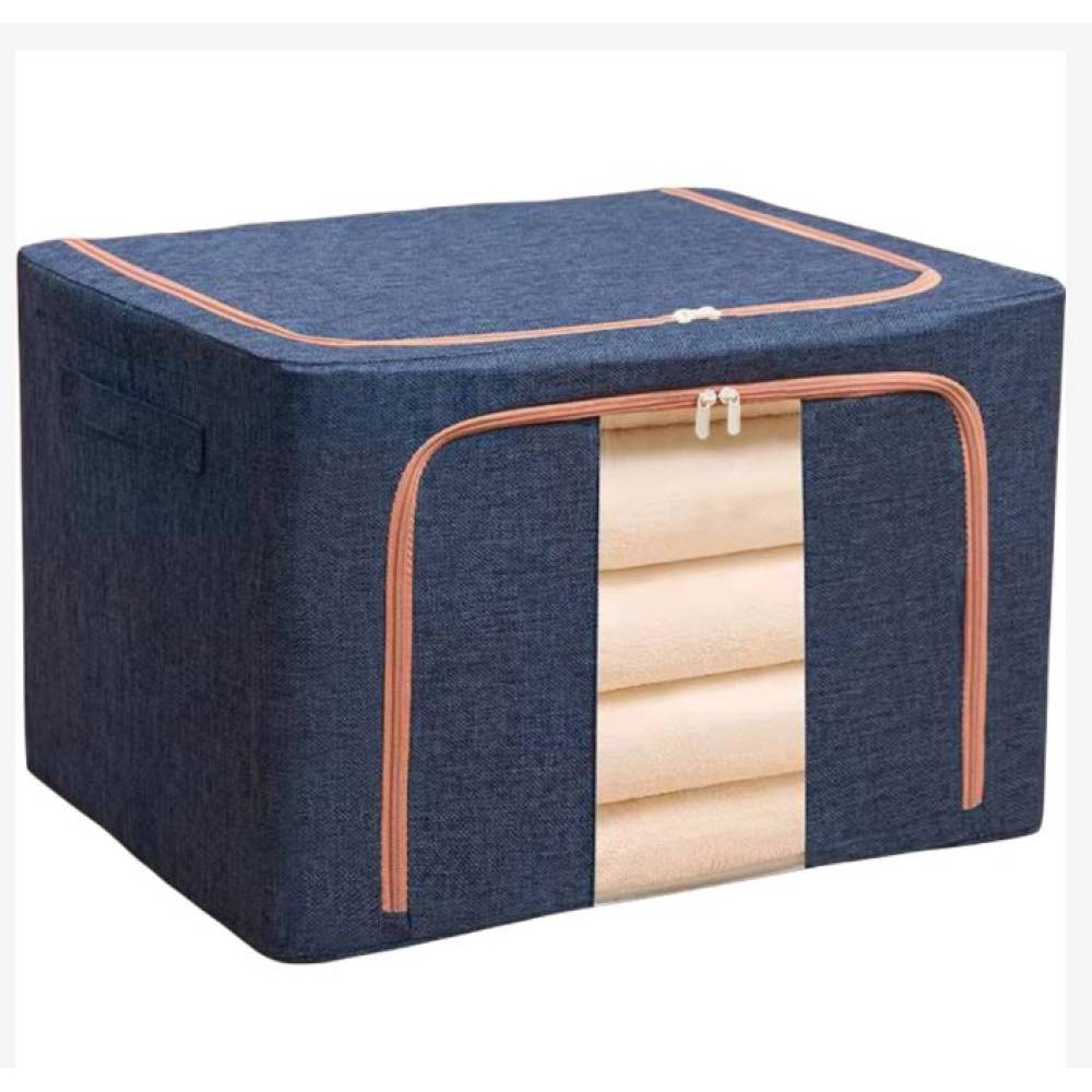 Cutie depozitare 100 litri cu fermoar, bleumarin (pliabila) Cutie depozitare 100 litri cu fermoar, bleumarin (pliabila)