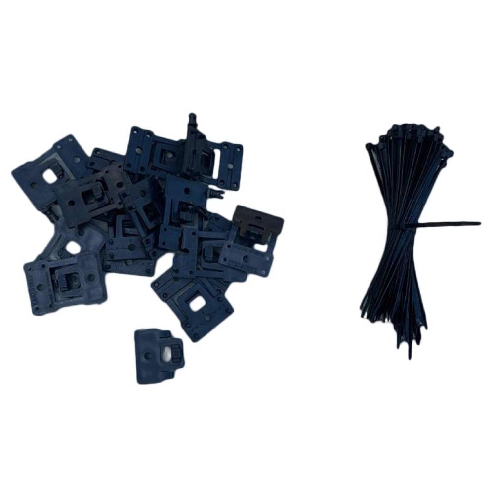 Clips fixare plasa de umbrire, 50buc + Coliere plastic negre 4x150mm, 100buc Clips fixare plasa de umbrire, 50buc + Coliere plastic negre 4x150mm, 100buc