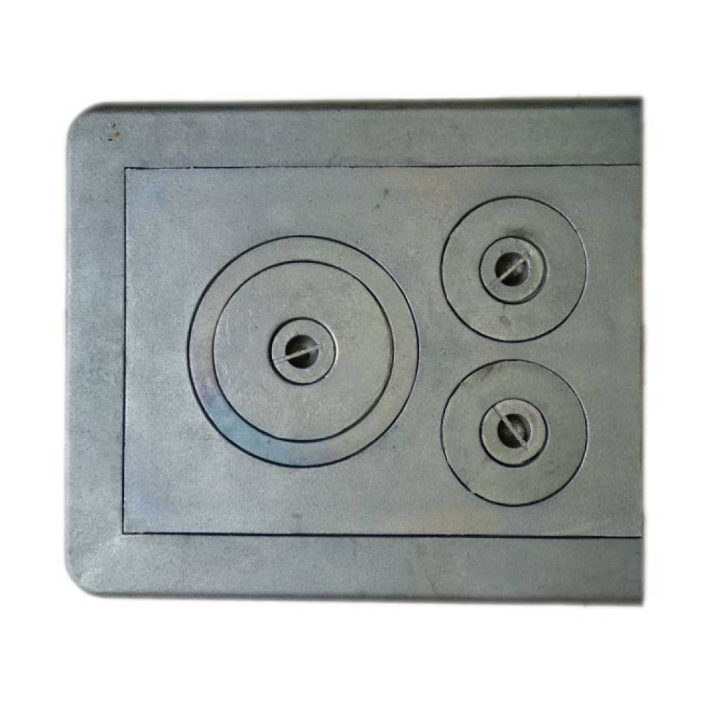 Plita soba mare din fonta cu rama 3 ochi, 72cm x 64cm Plita soba mare din fonta cu rama 3 ochi, 72cm x 64cm