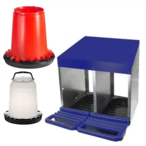 Cuibar pentru gaini cu hranitoare si adapatoare 5L