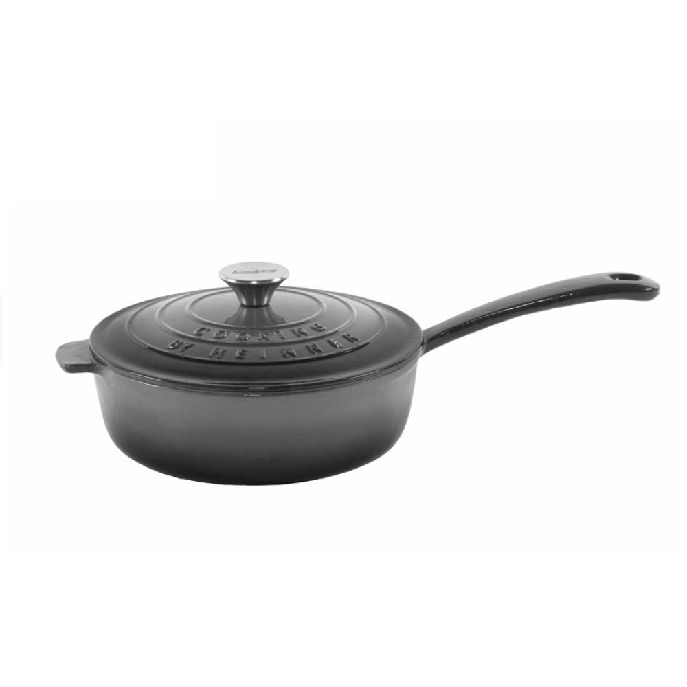 Cratita fonta emailata cu coada 2.5l Heinner, 24x8cm Cratita fonta emailata cu coada 2.5l Heinner, 24x8cm