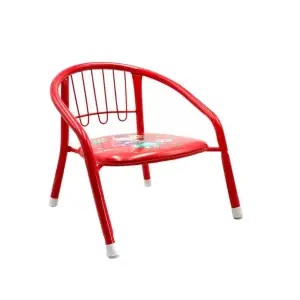 Scaun copil metalic rosu, cu sezut burete