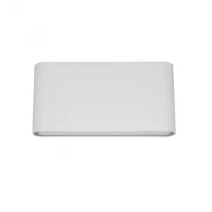 Aplica LED Alba de exterior extra-plata, 12W=75W, lumina calda, IP65