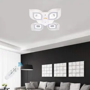 Lustra LED Metis cu telecomanda 90 W , 4 brate 3 culori