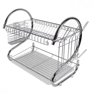 Scurgator vase profesional cu 2 etaje, inox - Brio 