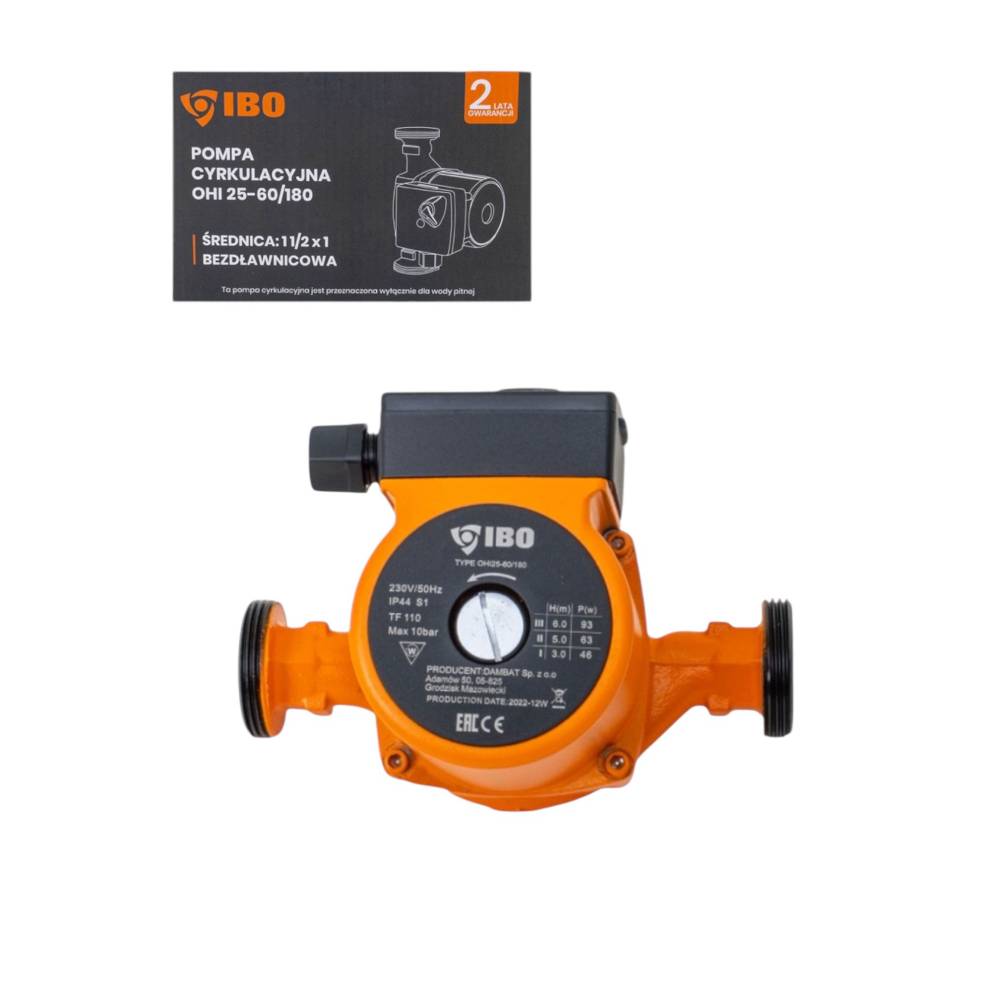 Pompa recirculare centrala 25-80-180. IBO Pompa recirculare centrala 25-80-180. IBO