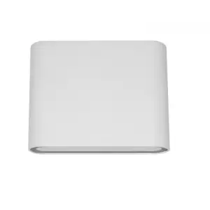 Aplica LED Alba de exterior extra-plata, 6W=40W, lumina calda, IP65