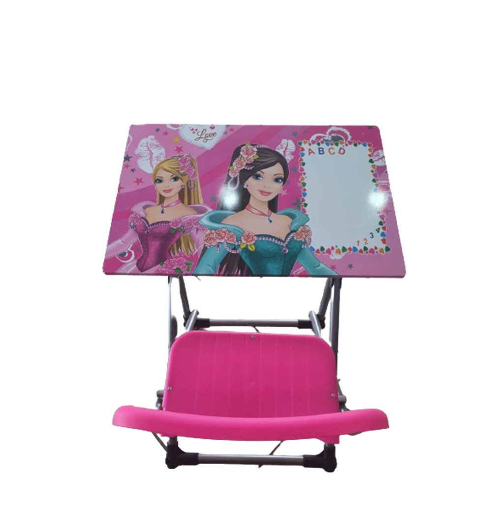 Masuta si scaunel pliabil pentru fete roz