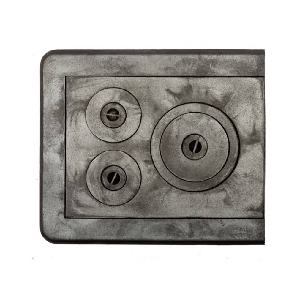 Plita soba mica din fonta cu rama 3 ochi, 61cm x 53cm Plita soba mica din fonta cu rama 3 ochi, 61cm x 53cm