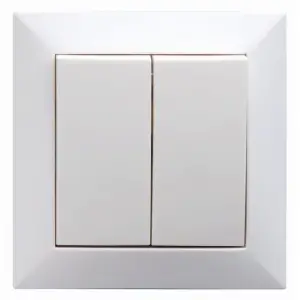 Intrerupator Dublu Spin Top, Alb