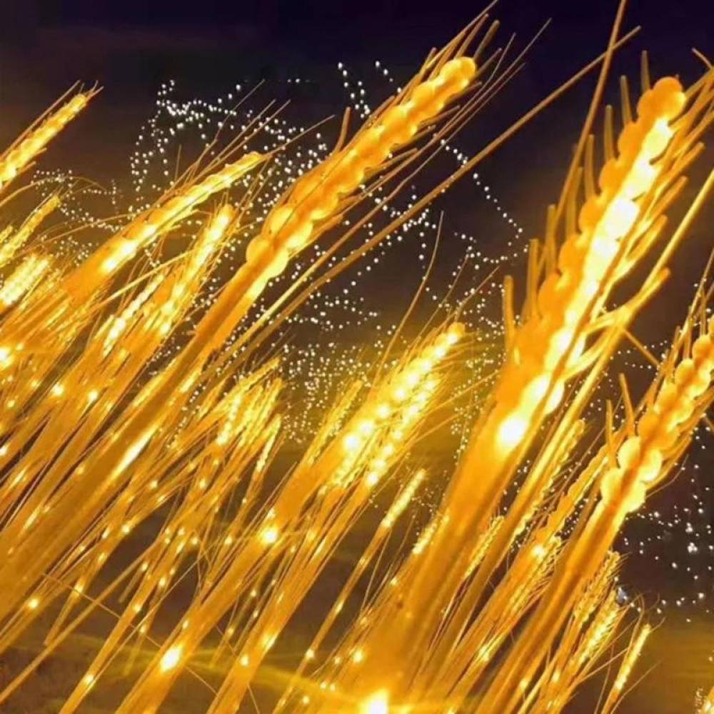 Decoratiune solara pentru gradina tip spic de grau, 80cm Decoratiune solara pentru gradina tip spic de grau, 80cm