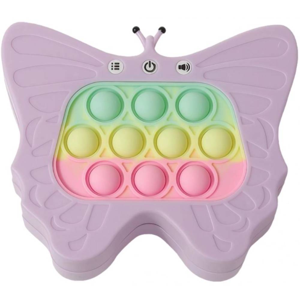 Consola, Joc Interactiv Pop It, 120 nivele, Pentru copii, Model Fluture, Mov Consola, Joc Interactiv Pop It, 120 nivele, Pentru copii, Model Fluture, Mov