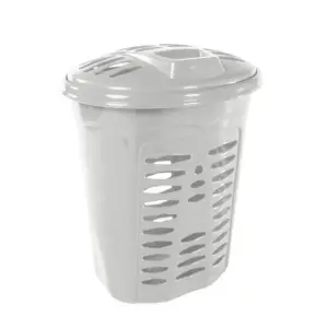 Cos de Rufe STERK, 52x35x45 cm, cu Capac, Plastic Alb