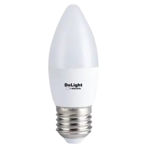 Bec Led Lumanare E27, model C37, 6W=50W, 2700K, lumina calda