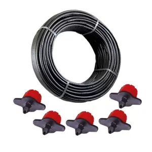 Kit irigare premium AGROCOL -Tub ORB fara picuratori 100 metri,16mm , cu 100 x Duze Reglabile