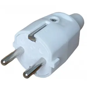 Stecher Cauciuc cu priza, Alb Ip20