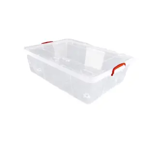 Cutie depozitare plastic cu roti 58 litri