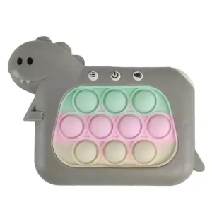 Consola, Joc Interactiv Pop It, Model Dinozaur, Gri