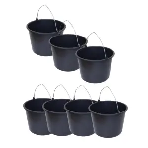 Set 5 x galeata 12 litri universala (constructii, mortar, apa)