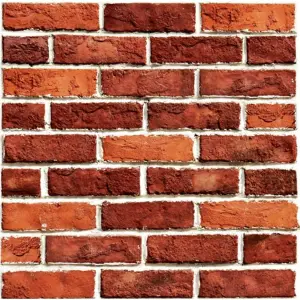 Tapet 3D autoadeziv, model caramida, rosu, 30x30cm, 10buc/set